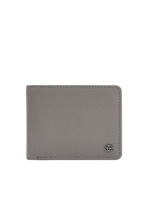 

Eske Unisex Grey Textured Leather Two Fold Wallet
