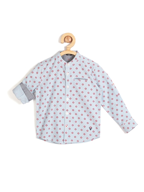 

Allen Solly Junior Boys Blue Regular Fit Striped Casual Shirt