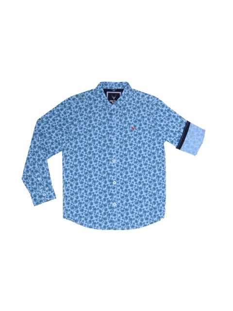 

Allen Solly Junior Boys Blue Comfort Fit Printed Casual Shirt