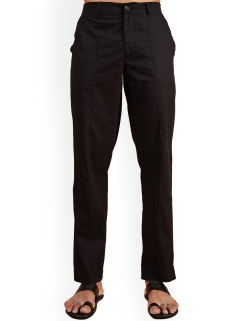 

INDIYUNG Men Black Solid Cotton Pyjamas