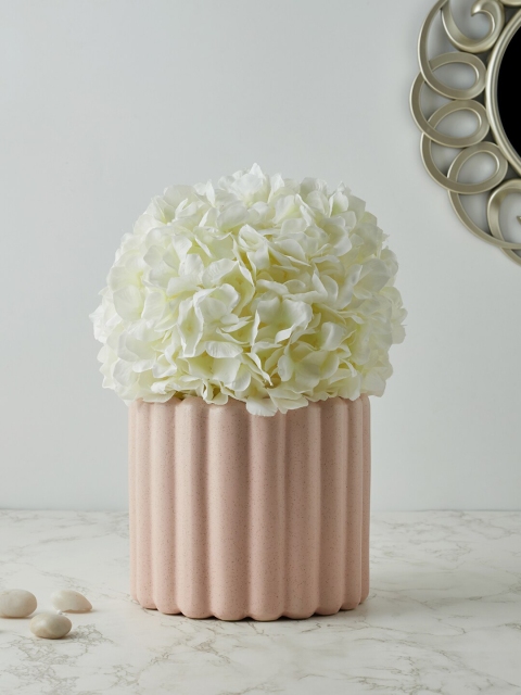 

HomeTown White Crimson Hydrange Artificial Flower Ball