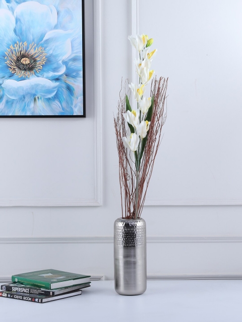 

HomeTown White & Yellow Crimson Cymbidium Orchid Artificial Floral Stem