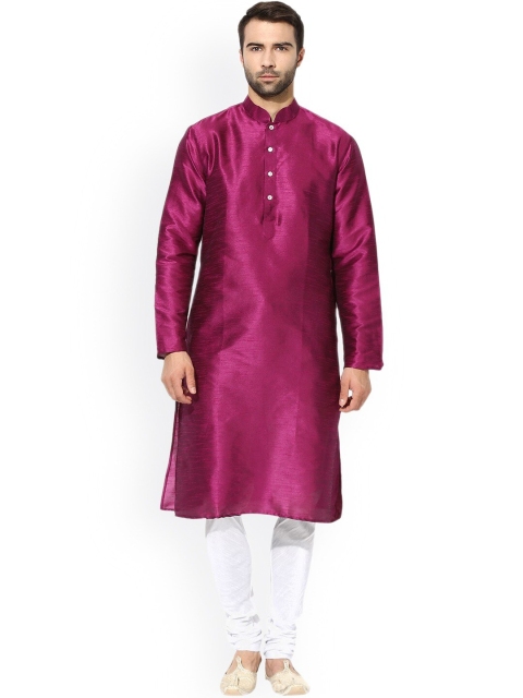 

KISAH Men Magenta Kurta with Churidar