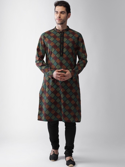 

KISAH Men Multicoloured Kurta with Pyjamas, Multi