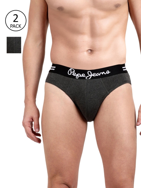 

Pepe Jeans Men Grey Hipster Cotton Brief vendorArticleNumber OPB11-CHARCOAL-MELANGE-XL