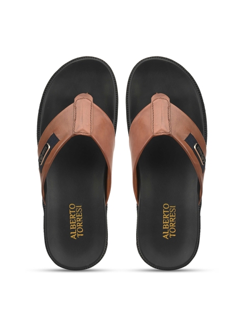 

Alberto Torresi Men Tan & Black Slip-On