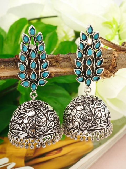 

Urmika Women Blue Classic Jhumkas Earrings