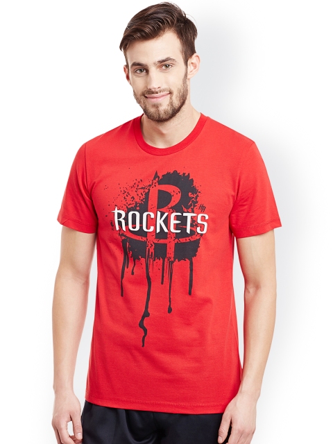 

NBA Men Red Printed Round Neck T-shirt