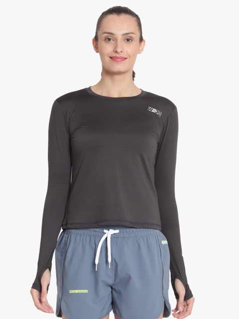 

Wearjukebox Women Charcoal T-shirt