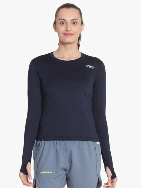 

Wearjukebox Women Navy Blue T-shirt