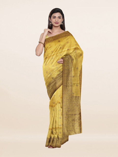 

Pothys Women Yellow Woven Design Saree