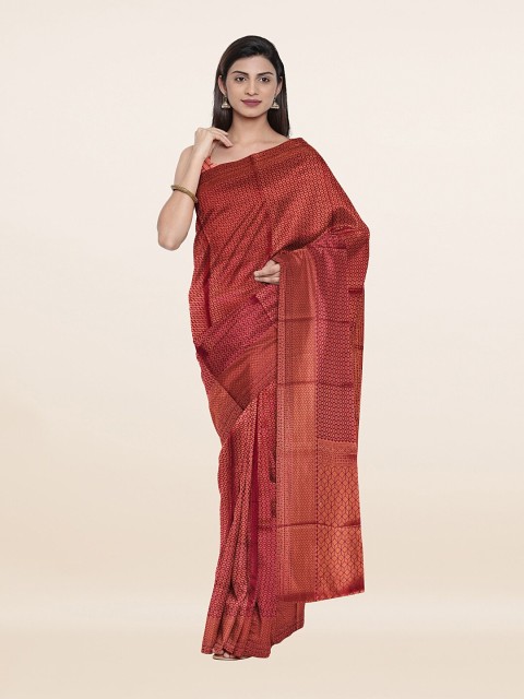 

Pothys Pink Ethnic Motifs Zari Art Silk Saree