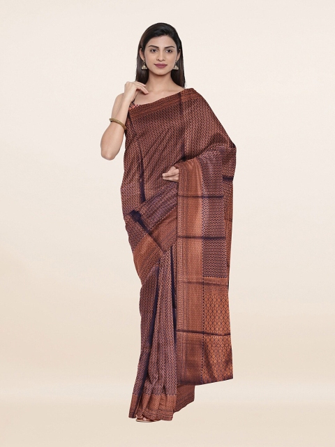 

Pothys Brown & Purple Woven Design Zari Art Silk Saree