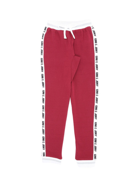 

Gini and Jony Girls Red Solid Cotton Track Pants