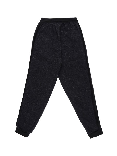 

Gini and Jony Girls Black Solid Cotton Jogger Track Pant