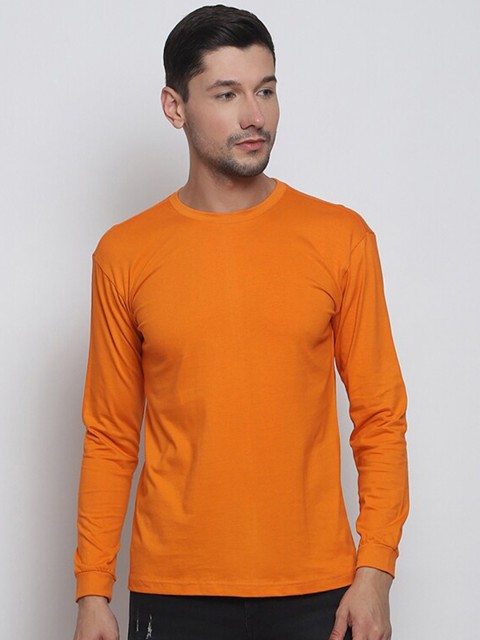 

Melangebox Men Orange T-shirt