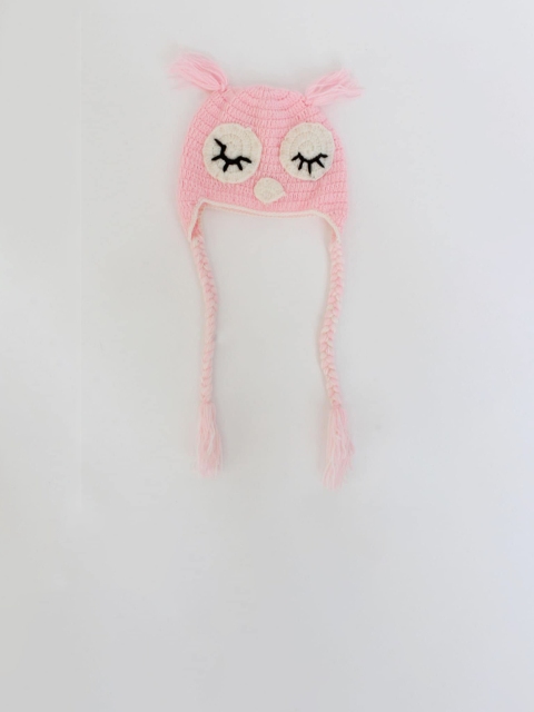 

Woonie Unisex Kids Pink Caps