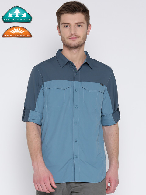 

Columbia Men Blue Silver Ridge Blocked Outdoor Shirt