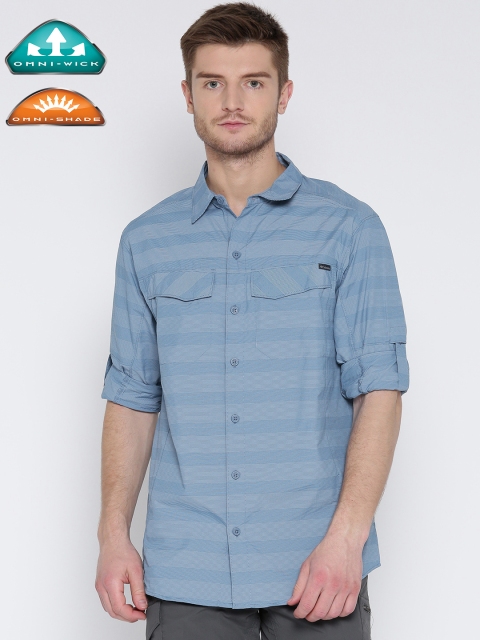 

Columbia Men Blue Silver Ridge Striped Outdoor Shirt