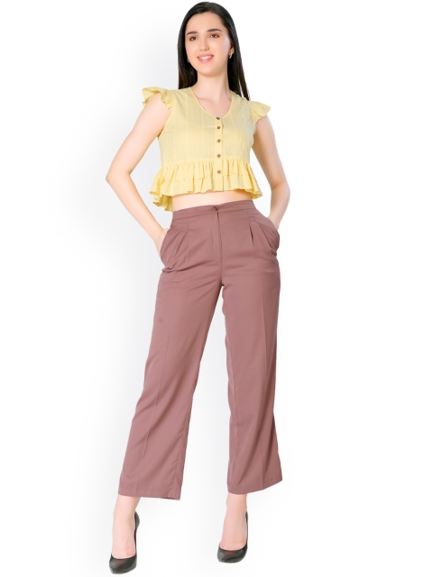 

ZINNIA Women Mauve Original Pleated Trousers