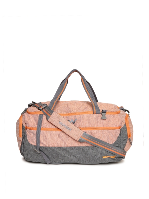 

Wildcraft Unisex Orange & Grey Melange Commuter 1 Colourblocked Duffel Bag