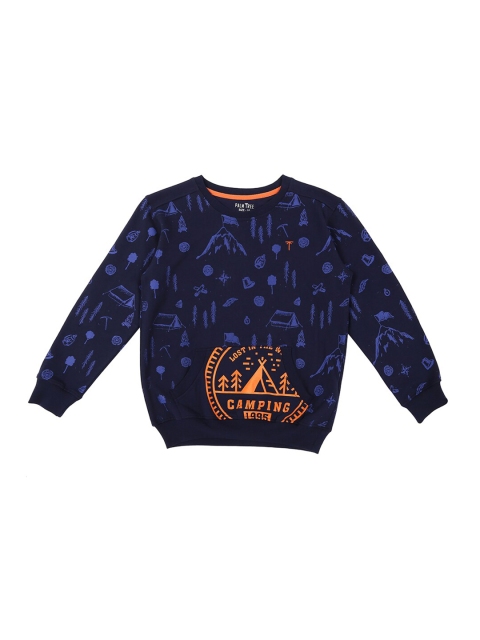 

Gini and Jony Boys Navy Blue Printed Sweatshirt