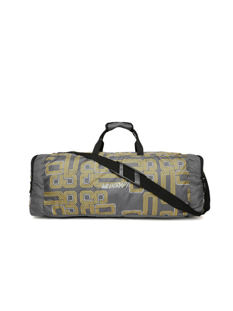 

Wildcraft Unisex Grey & Yellow Power Duffel Bag