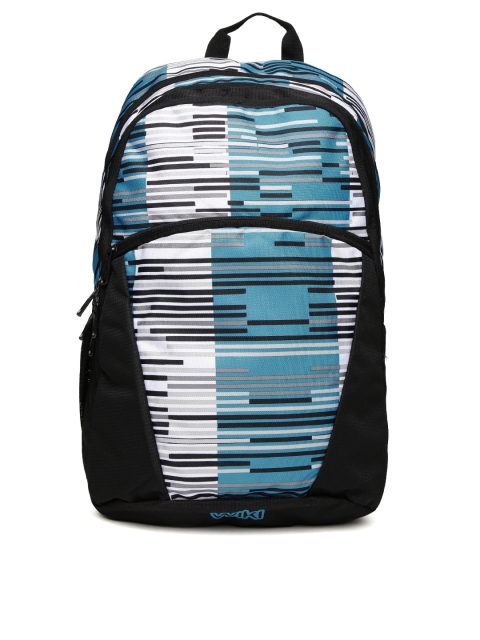 

Wiki by Wildcraft Unisex Blue & Black Geometric Print Fossil Bar Backpack