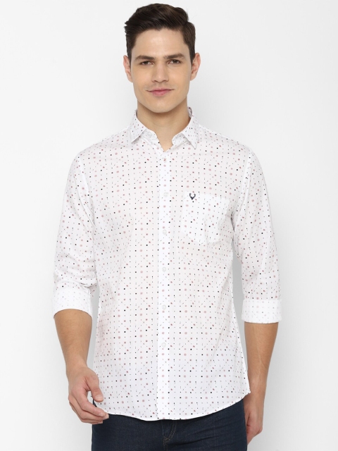 

Allen Solly Men White Slim Fit Printed Casual Shirt