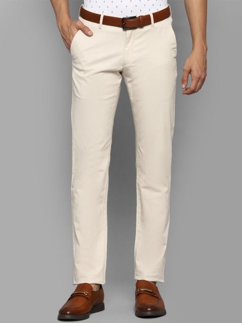 

Allen Solly Men Cream-Coloured Slim Fit Trousers
