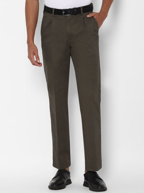 

Allen Solly Men Brown Pleated Trousers