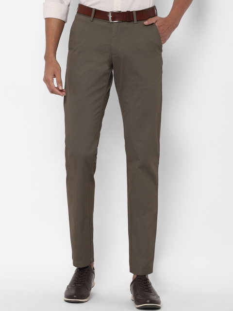 

Allen Solly Men Grey Solid Slim Fit Trousers