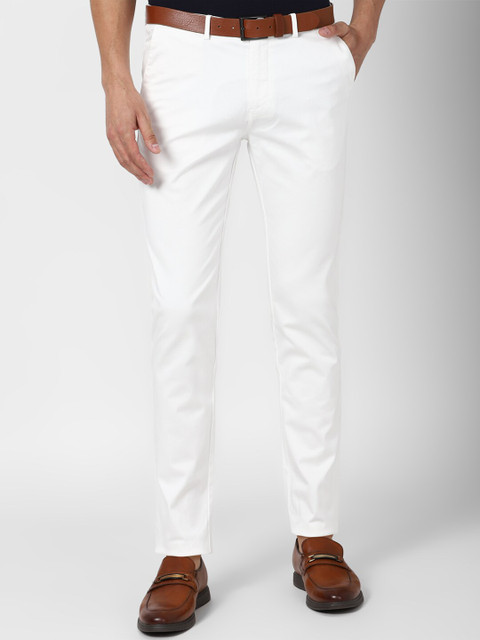 

Peter England Casuals Men White Slim Fit Chinos Trousers