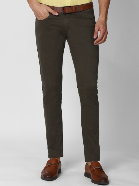 

Peter England Casuals Men Olive Green Skinny Fit Chinos Trousers