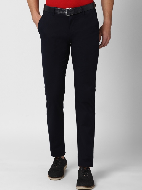 

Peter England Casuals Men Navy Blue Slim Fit Trousers