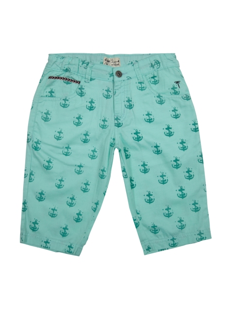 

Palm Tree Girls Green Printed Regular Fit Capris