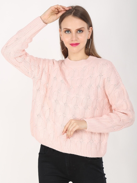 

NoBarr Women Pink Floral Pullover