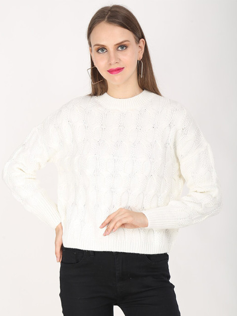 

NoBarr Women White Pullover