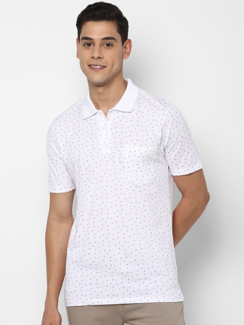 

Allen Solly Men White Printed Polo Collar T-shirt