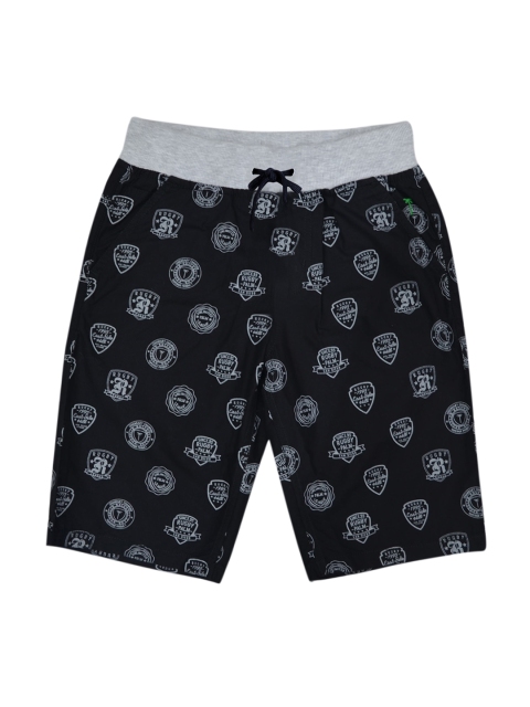 

Palm Tree Boys Black Printed Regular Fit Shorts