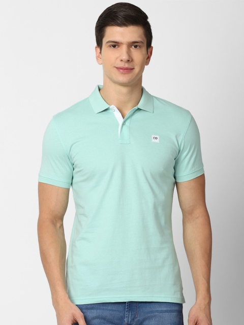 

Peter England Casuals Men Green Polo Collar Slim Fit T-shirt