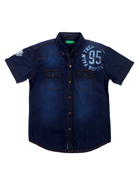 

Palm Tree Boys Blue Faded Casual Shirt
