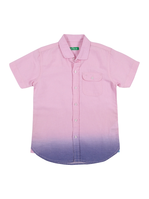 

Palm Tree Boys Pink Ombre-Dyed Casual Shirt