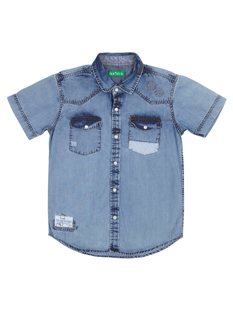 

Palm Tree Boys Blue Faded Casual Shirt