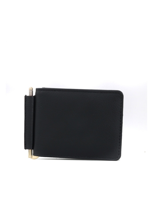 

IMMRI Men Black Leather Money Clip with SIM Card Holder