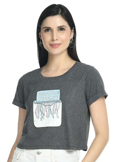 

DOLSU Grey Print Top