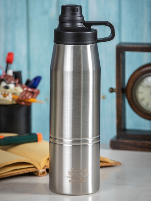 

GOODHOMES Silver-Toned Solid Double-Walled Vacuum Insulated Stainless Steel Water Bottle