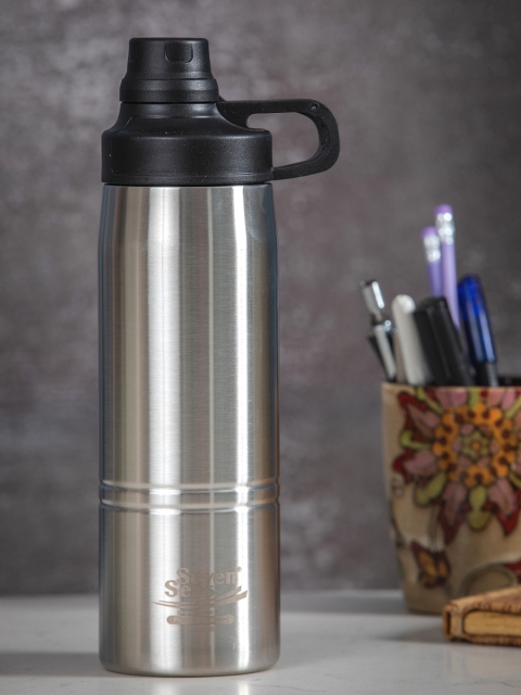 

GOODHOMES Silver-Toned Stainless Steel Vaccum 600ml Water Bottle