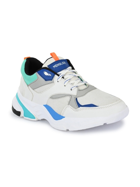 

MENGLER Men White Walking Non-Marking Sport Shoes