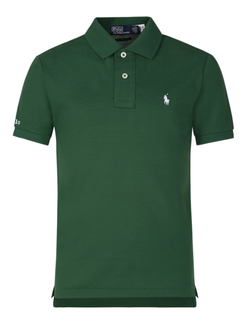 

Polo Ralph Lauren Boys Green Solid Polo Collar Tshirts